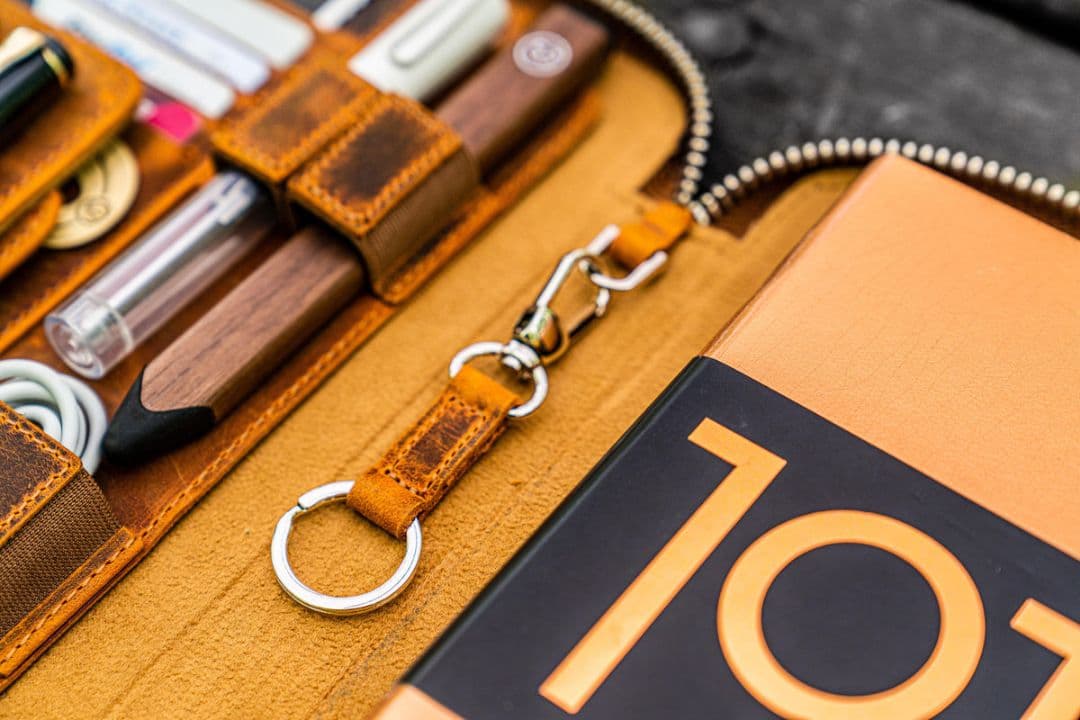 ガレンレザー　クレイジーホースブラウン　A5ノートブックフォリオ　ペンケース