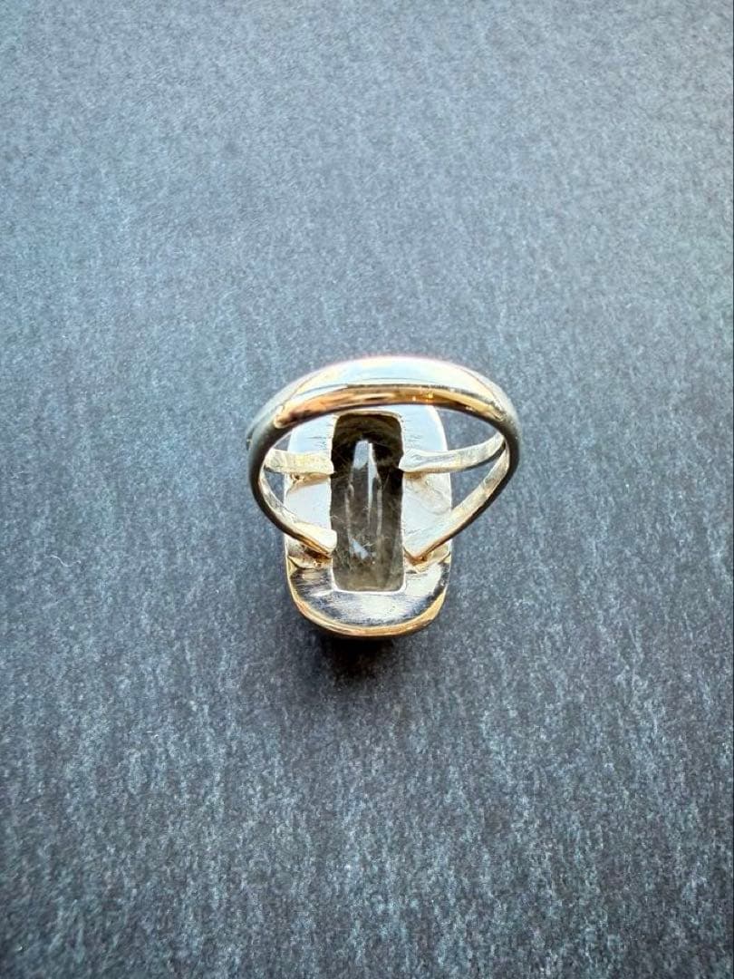【希少】大粒ゴールデンルチルクォーツ　リングSV925