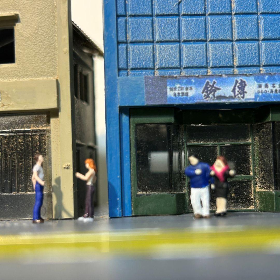 江ノ電　江の島駅付近　併用軌道 鉄道ジオラマ　Nゲージ 展示台