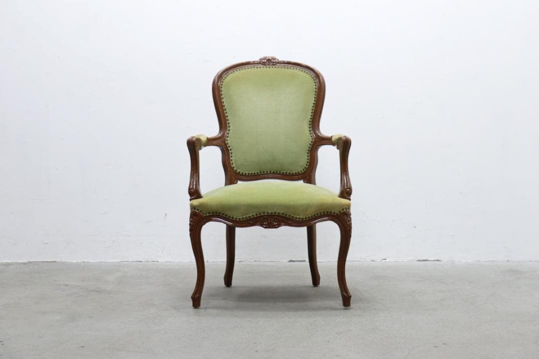 クラシカル ロココ 猫脚 アームチェア ダイニングチェア アンティーク 2