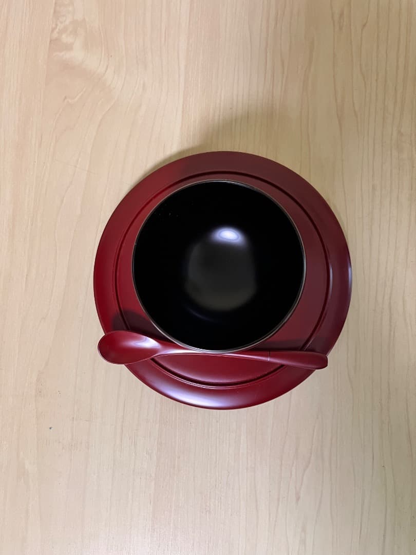 漆器　コーヒー椀スプーン付き