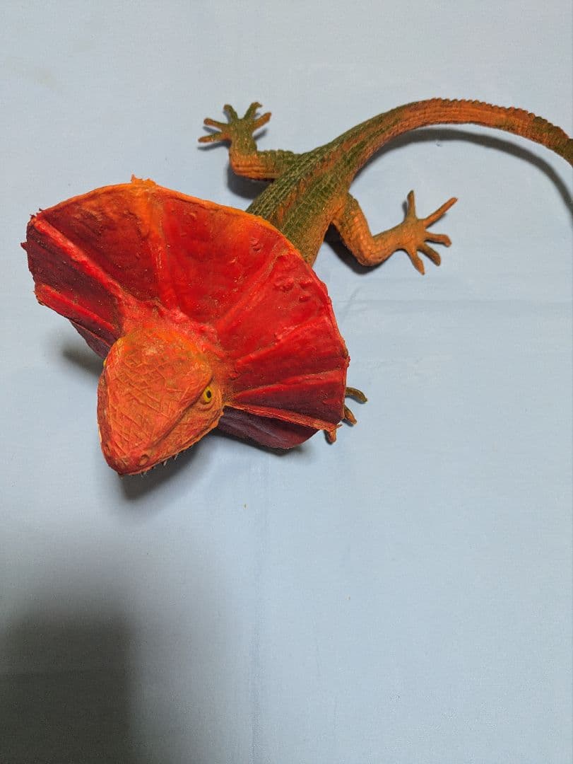 エリマキトカゲ 昔のゴム製フィギュア