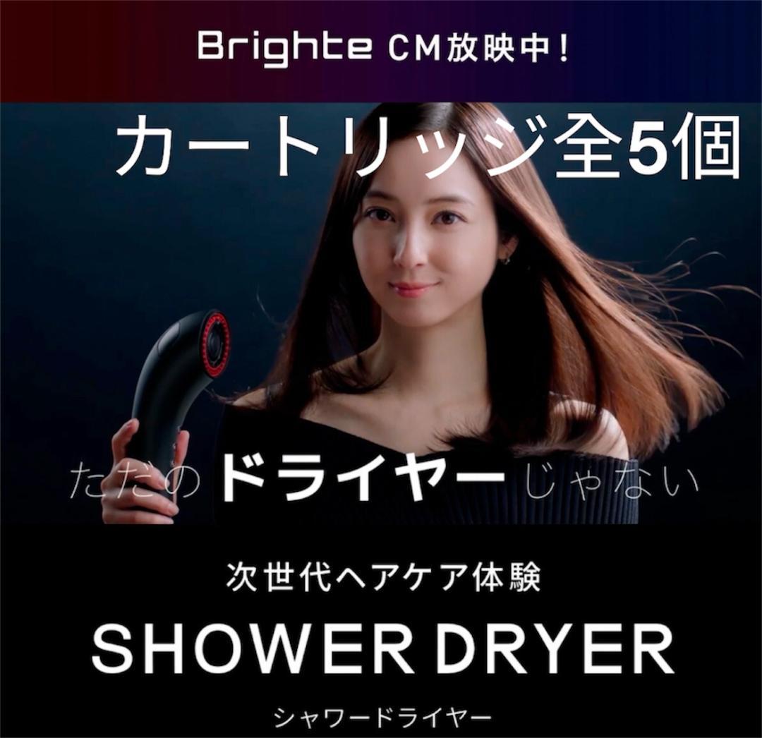 【新品未開封】Brighte シャワードライヤー ＋ 交換用カートリッジ全５個