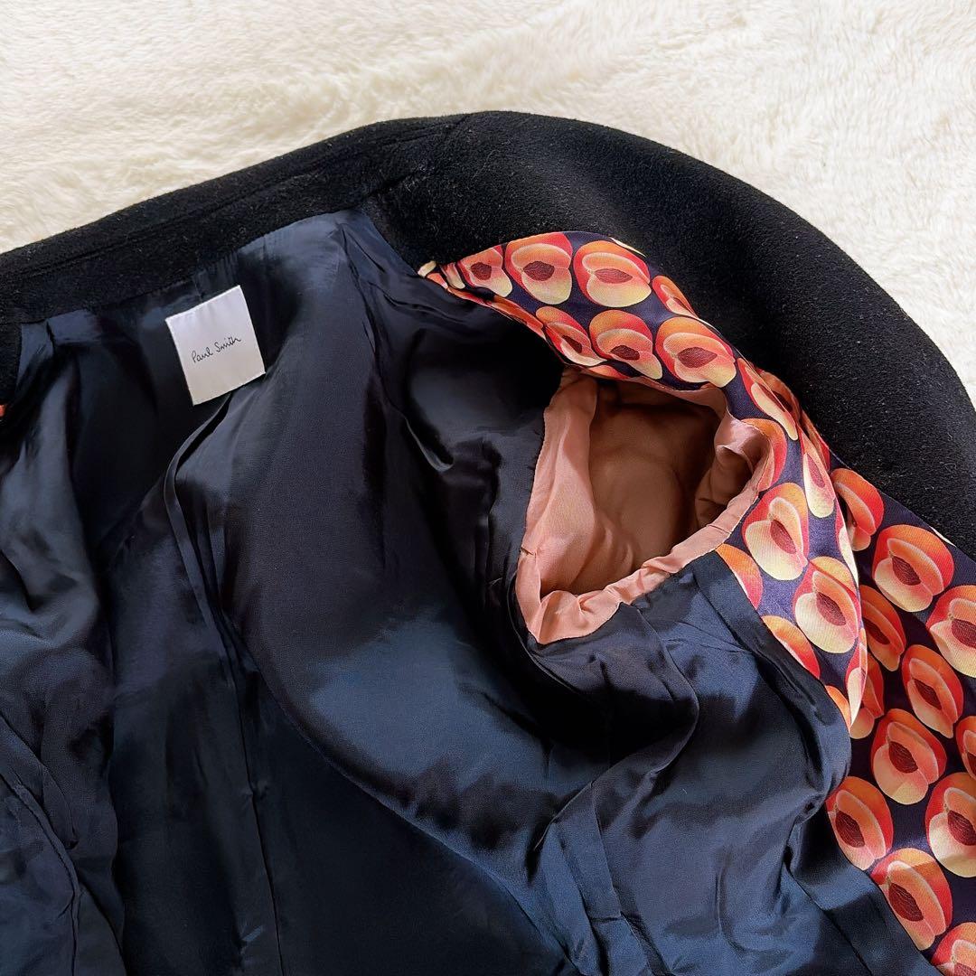 希少✨【ポールスミス】カシミヤ混ウールダブルチェスターロングコート ブラック38