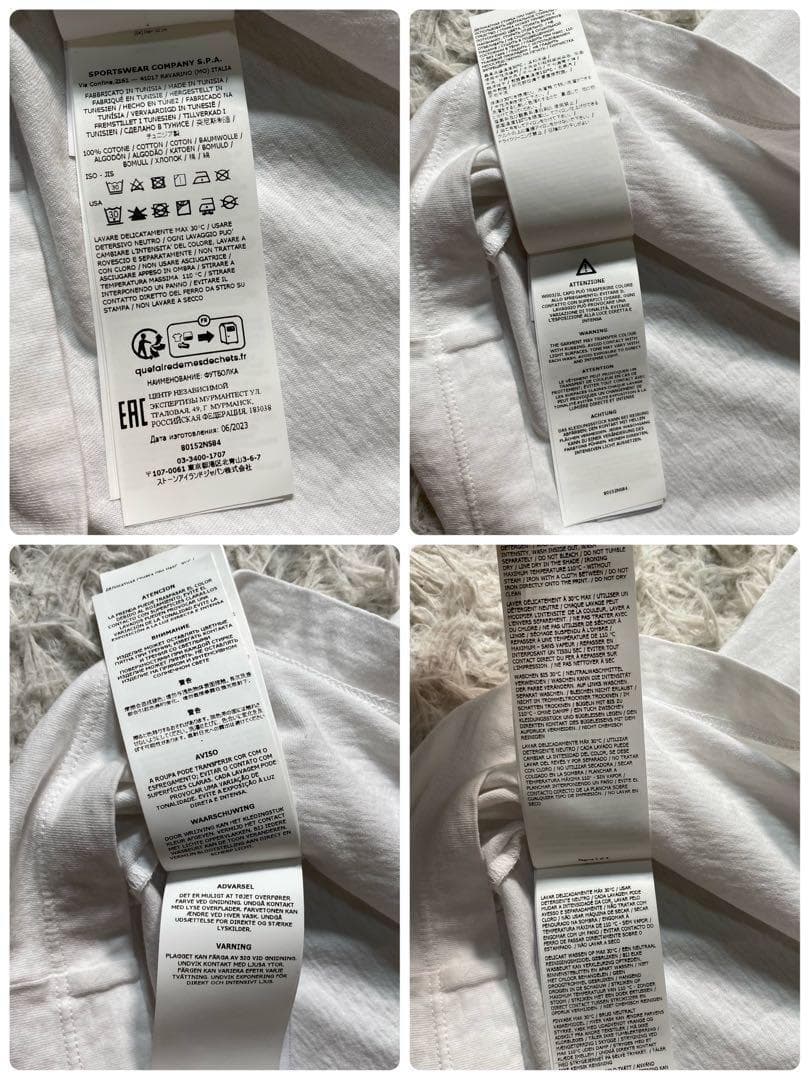 【新品未使用】ストーンアイランド　Tシャツ　プリント　ボックスロゴ　タグ付き　L