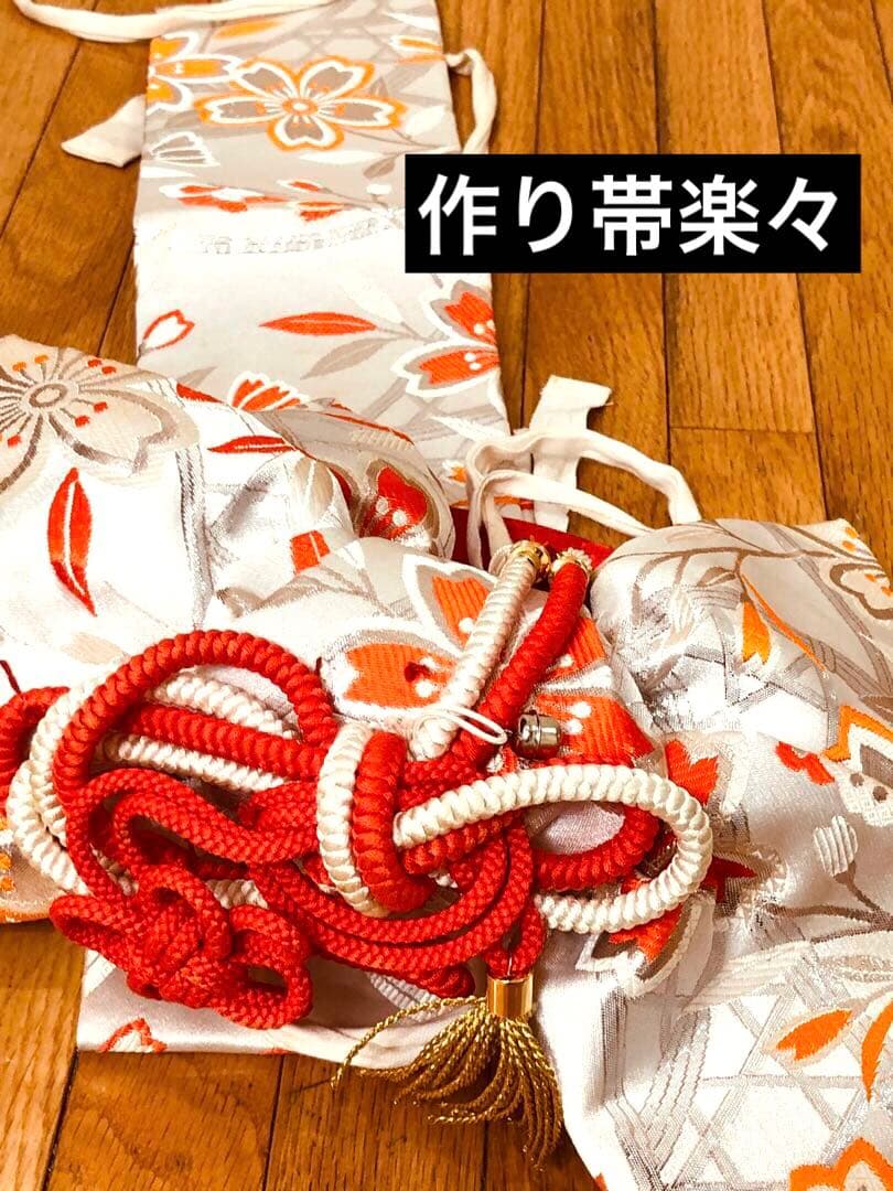 七五三七歳‼正絹️完全フルセット‼️人気Blue Greenに花車金彩煌びやか際立つ