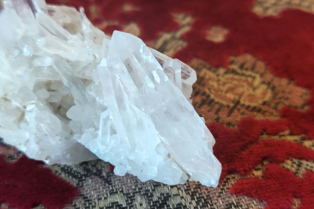 水晶クラスタークリスタル浄化虹入りレインボー