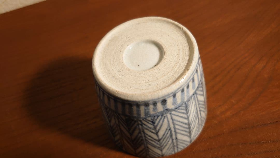 古伊万里　伊万里　蕎麦猪口　そば猪口　矢じり文　江戸期　蔵出し　1客