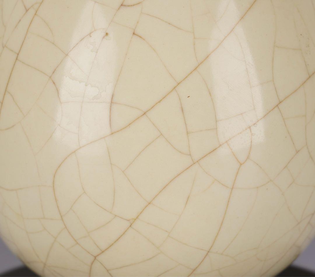 旧蔵　中国古美術　名窯 宋時代　月白釉玉壺 春瓶　貫入 景仁宫　文房具　時代物