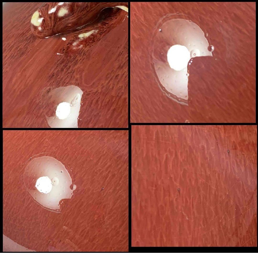 中国 紅釉羊耳付壺　f2250914