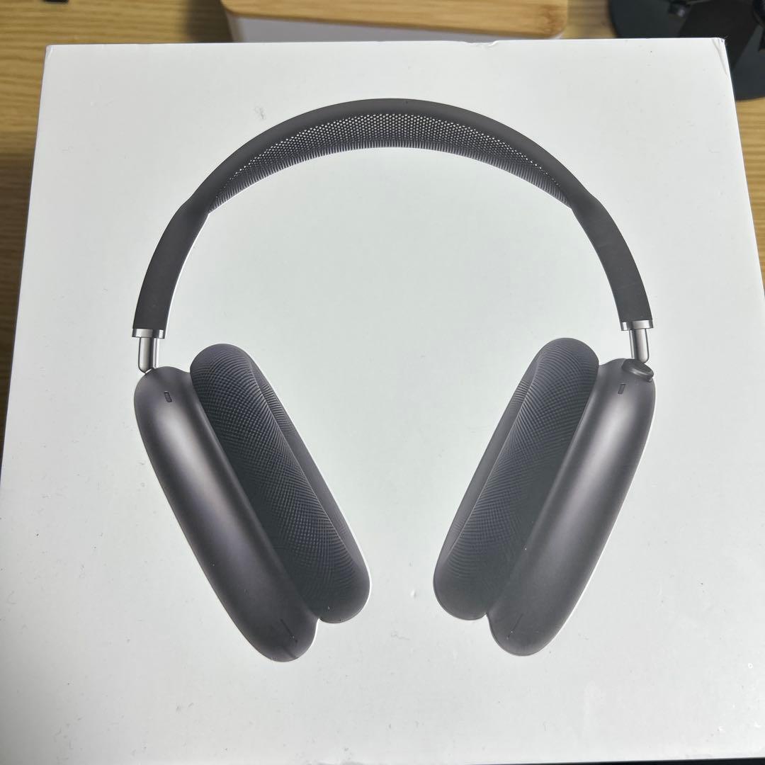 AirPods MAX midnight 箱、ケーブル付き