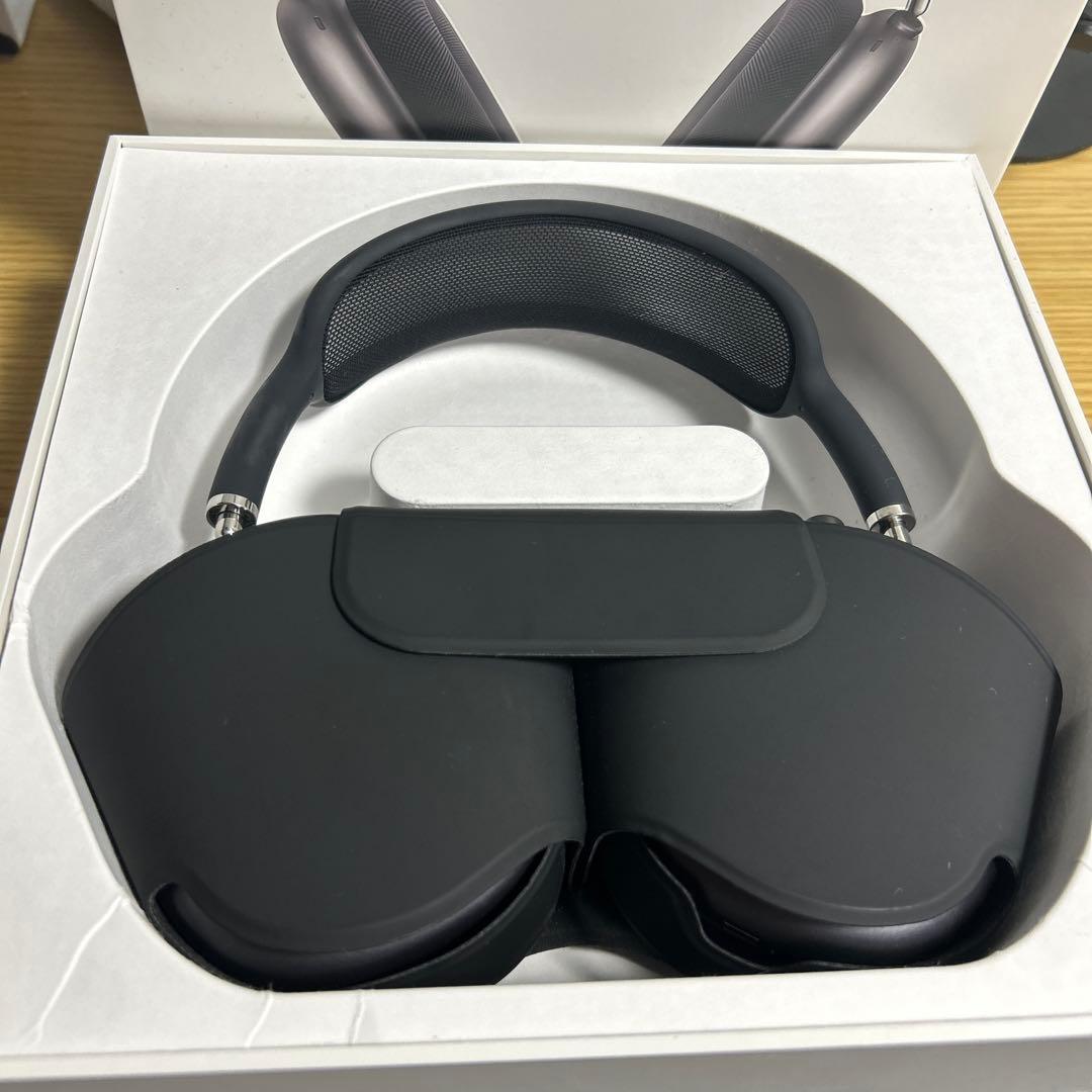 AirPods MAX midnight 箱、ケーブル付き
