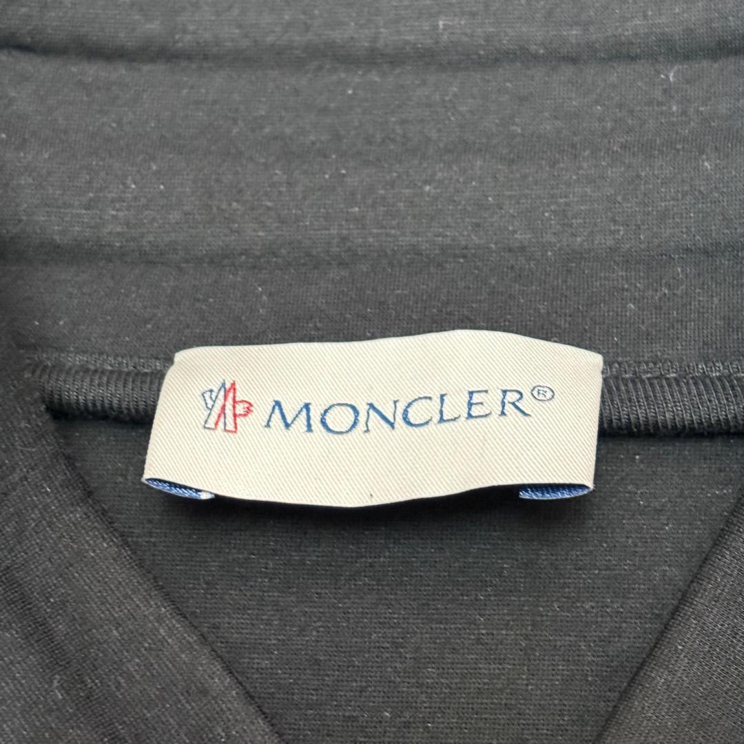 （美品）MONCLER　黒　シングルライダースジャケット 　L