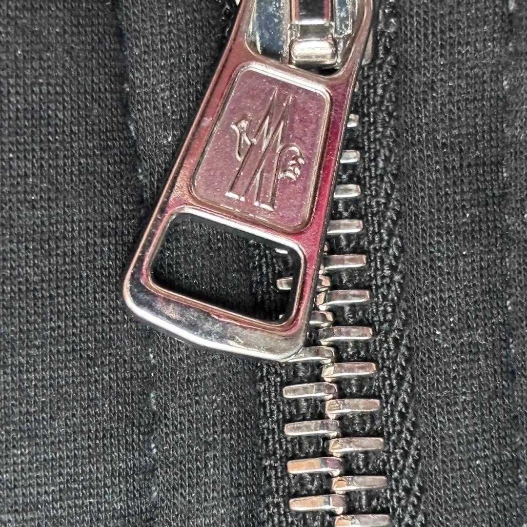 （美品）MONCLER　黒　シングルライダースジャケット 　L