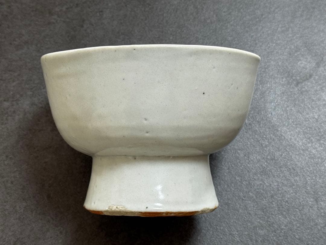 李朝　白磁台鉢