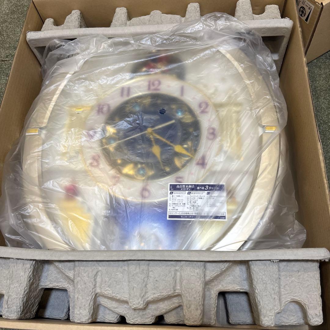 新品 セイコー Wave Symphony 時計 壁掛け 電波時計 からくり時計