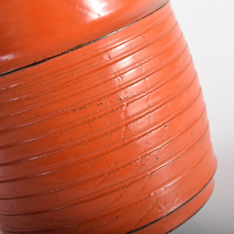 茶道具　根來塗　蓋物　茶入　在銘　共箱　V　7140