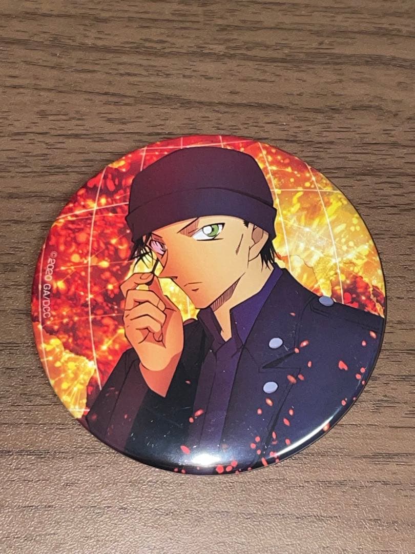 名探偵コナン 緋色の弾丸 赤井秀一 缶バッジ　バッチ　公式　レッド　炎　2020