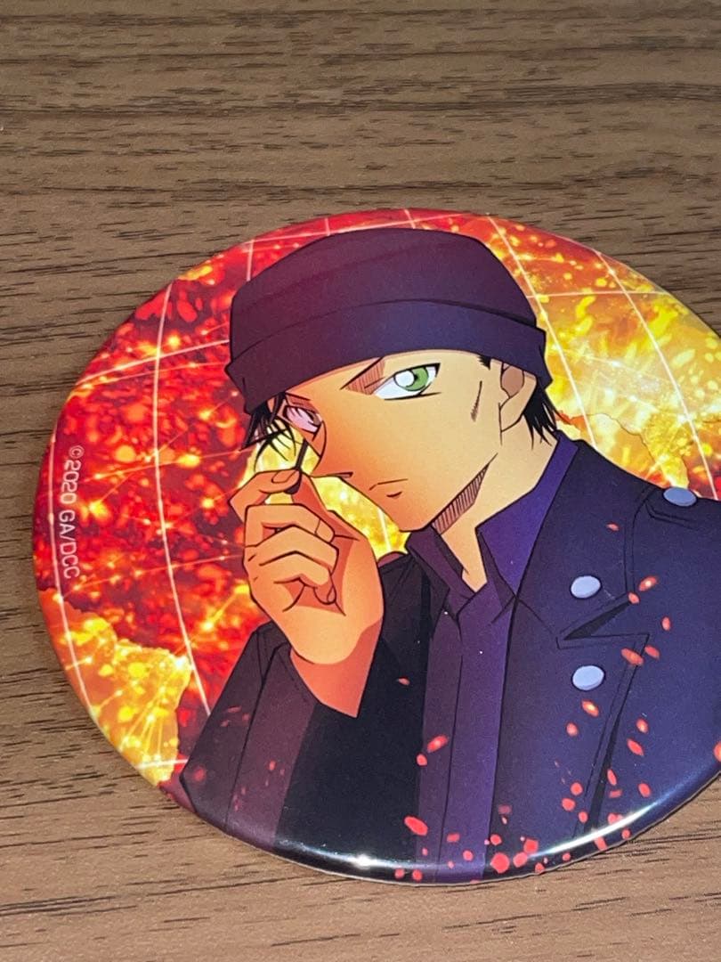 名探偵コナン 緋色の弾丸 赤井秀一 缶バッジ　バッチ　公式　レッド　炎　2020