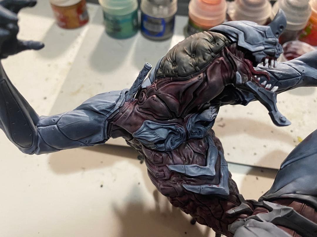 海洋堂，エバンゲリオン2号機獣化ビースト製作塗装完成品