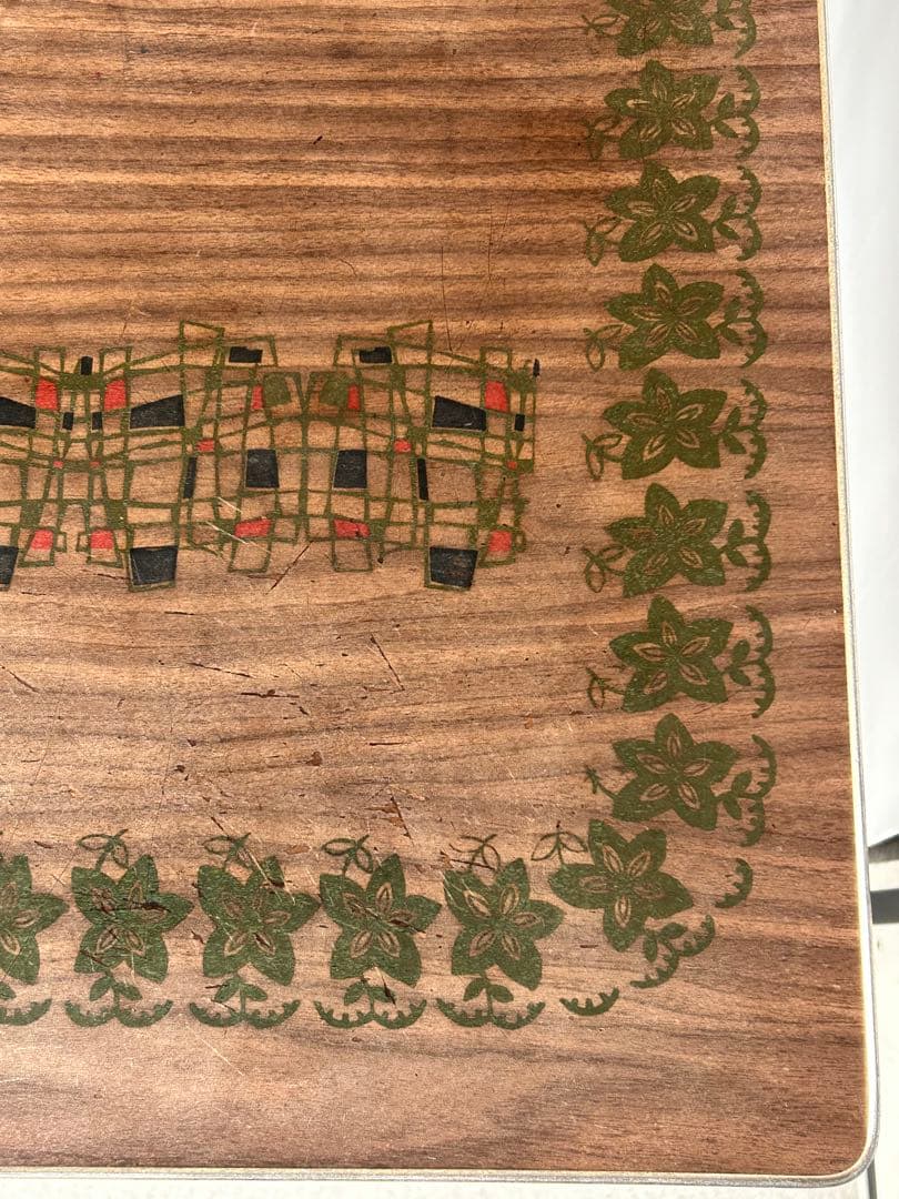 ヴィンテージ　昭和レトロ　鉄脚テーブル　作業台　ダイニング　机ミッドセンチュリー