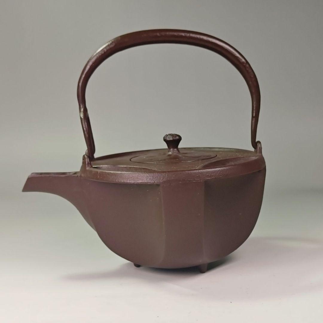 ウ319 銚子『釜師　佐藤浄清造』『七宝銚子　染付替蓋付　共箱　鉄製』茶道具