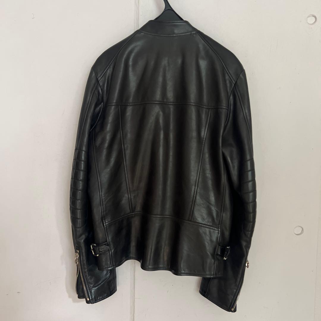 【最終価格】美品　LANVIN 最高級カーフ仕様　ライダース　48