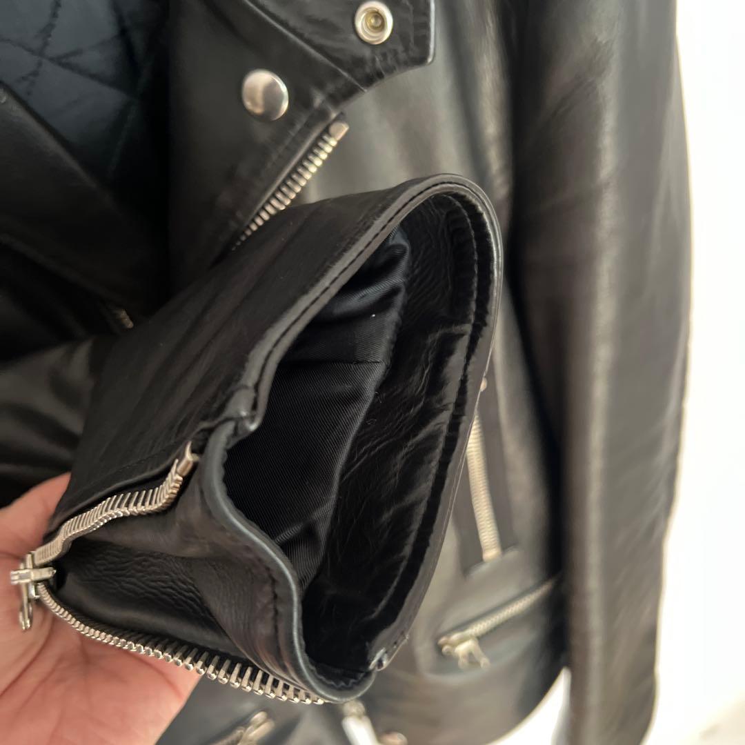 【最終価格】美品　LANVIN 最高級カーフ仕様　ライダース　48