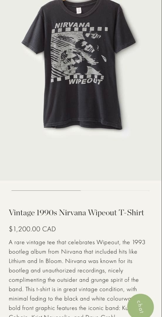 NIRVANA WIPEOUT Tシャツ 90s ブート