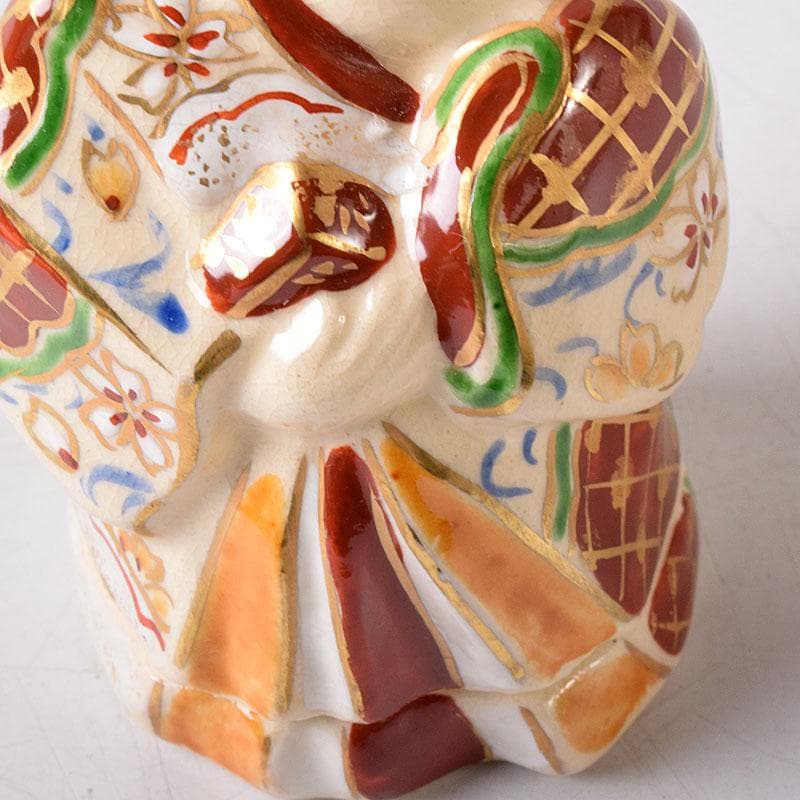 茶道具　京焼　橋本永豊作　色絵　お福　香合　共箱　V　7755