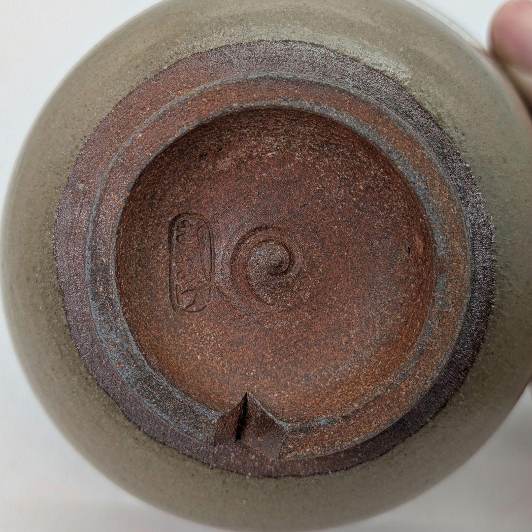 森香州？ 虫明焼 茶盌 抹茶碗 抹茶茶碗 茶道具 茶器 食器 在銘 鉄絵 切高台