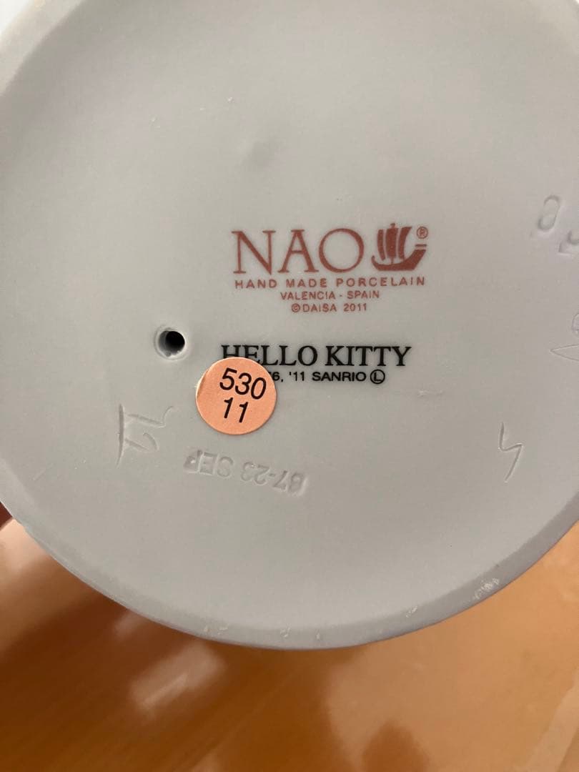 【レア】NAO ハローキティ 陶器 置物　ケーキ＆テディベア