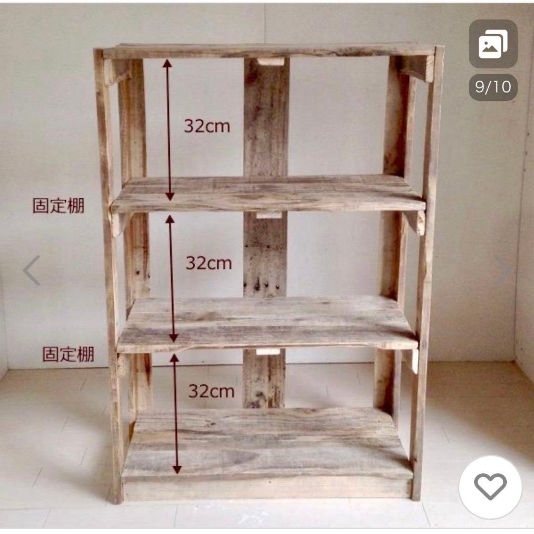 シェルフ 木製 棚 3段 オープンシェルフ 飾り棚 ハンドメイド家具