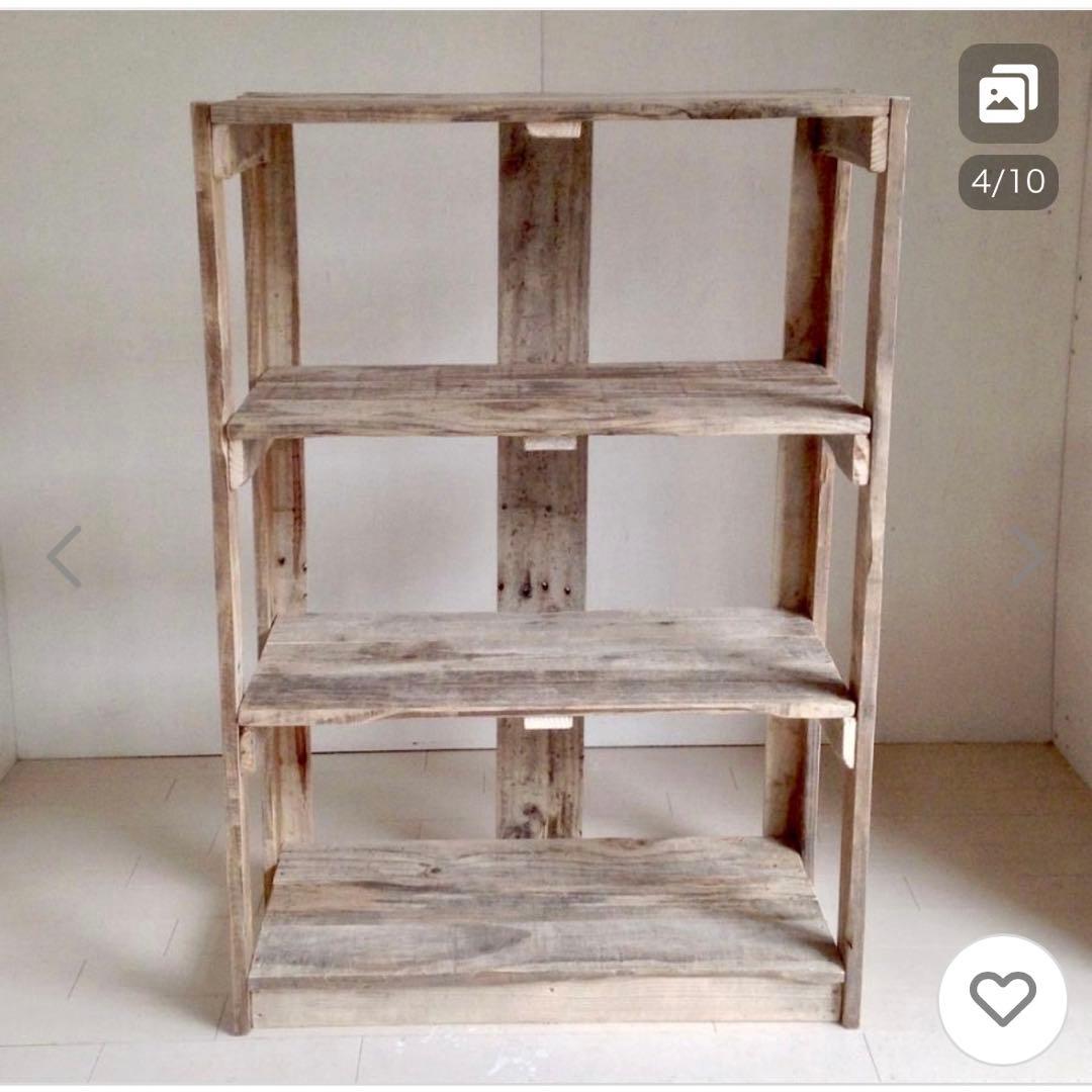 シェルフ 木製 棚 3段 オープンシェルフ 飾り棚 ハンドメイド家具