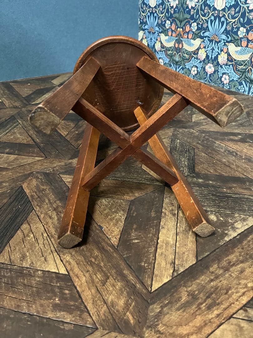 木製 スツール 昭和レトロ 当時物 インテリア 椅子 丸椅子