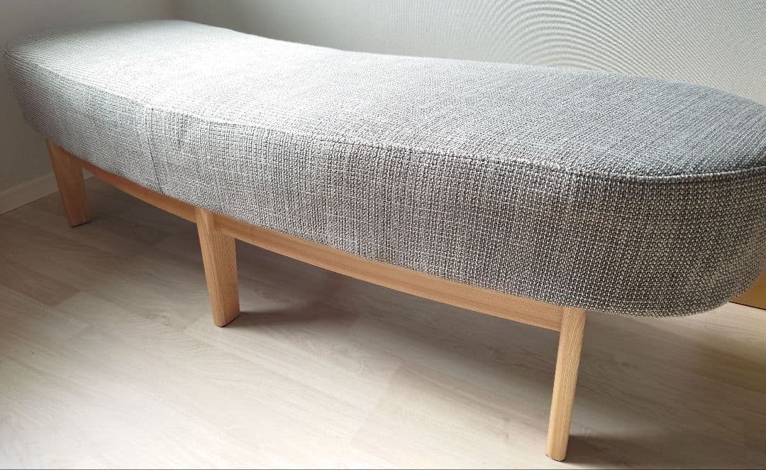 ①【テーブル】北欧モダン ダイニングテーブル、ベンチ3点セット 4人掛け