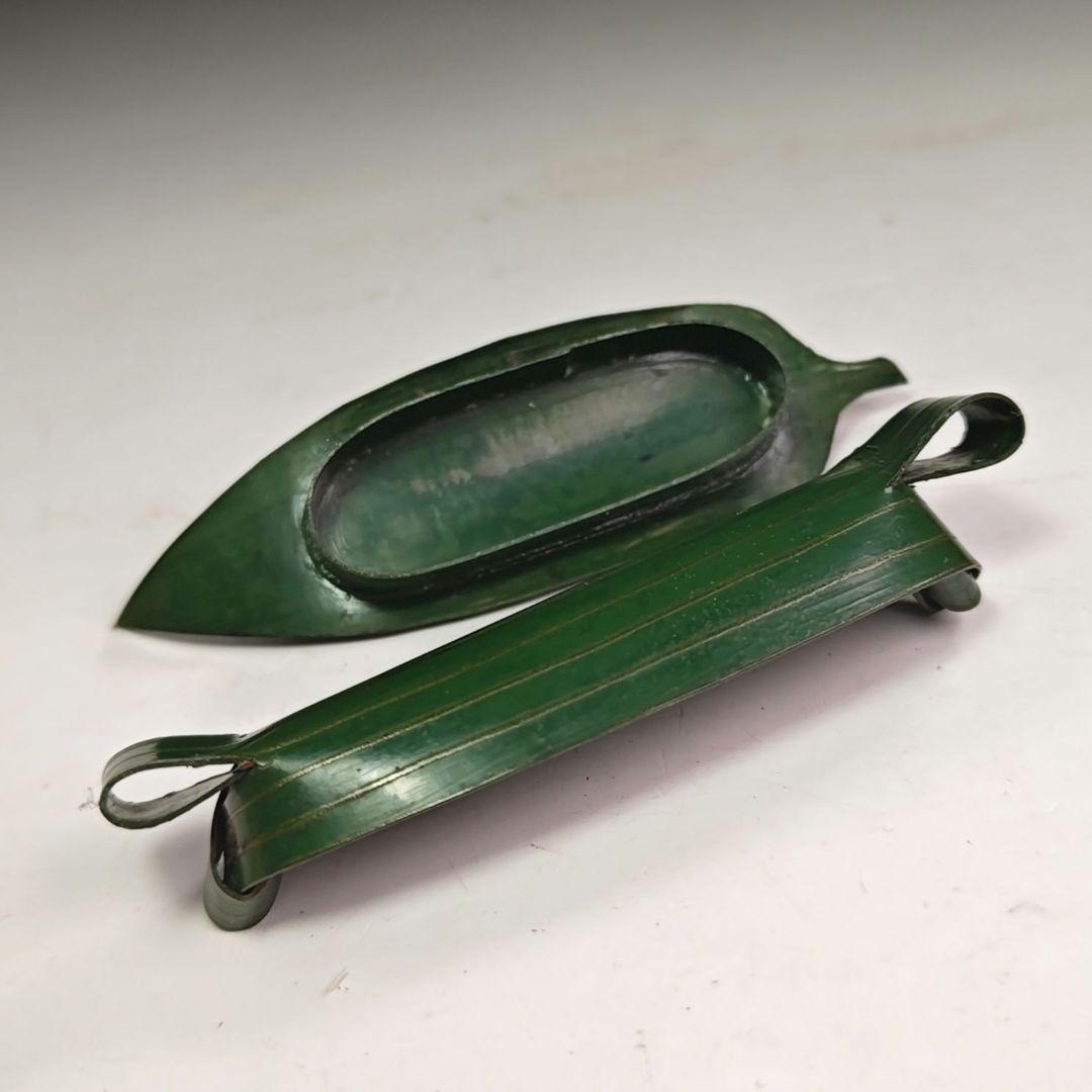 イ998 香合『中川正斉』『乾漆　竹笹かたつむり　香合　共箱』漆塗　茶道具