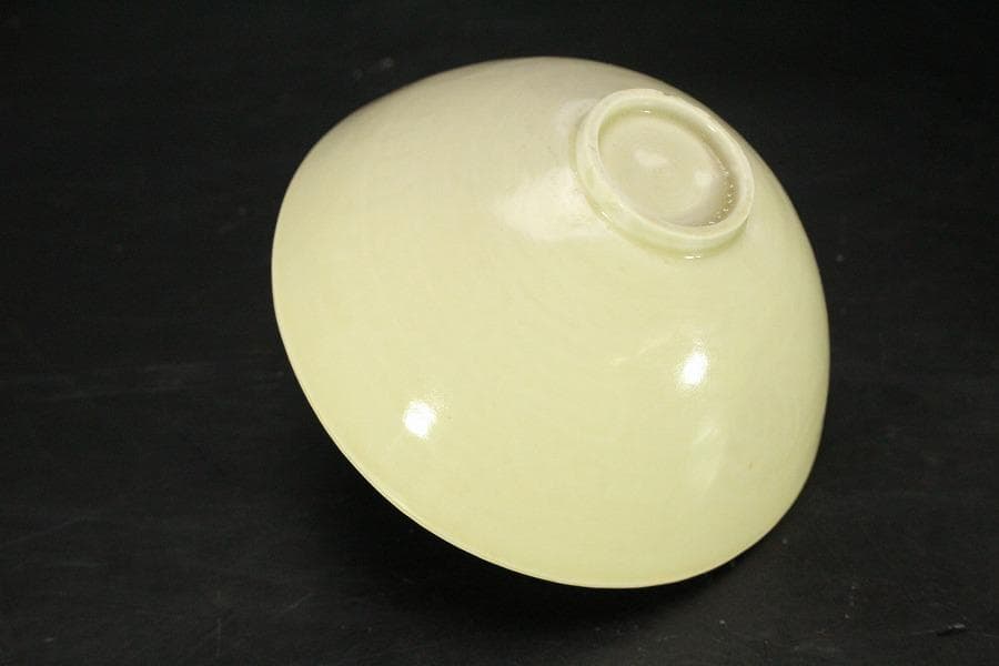 中国美術 白磁 花紋 碗(HA518)