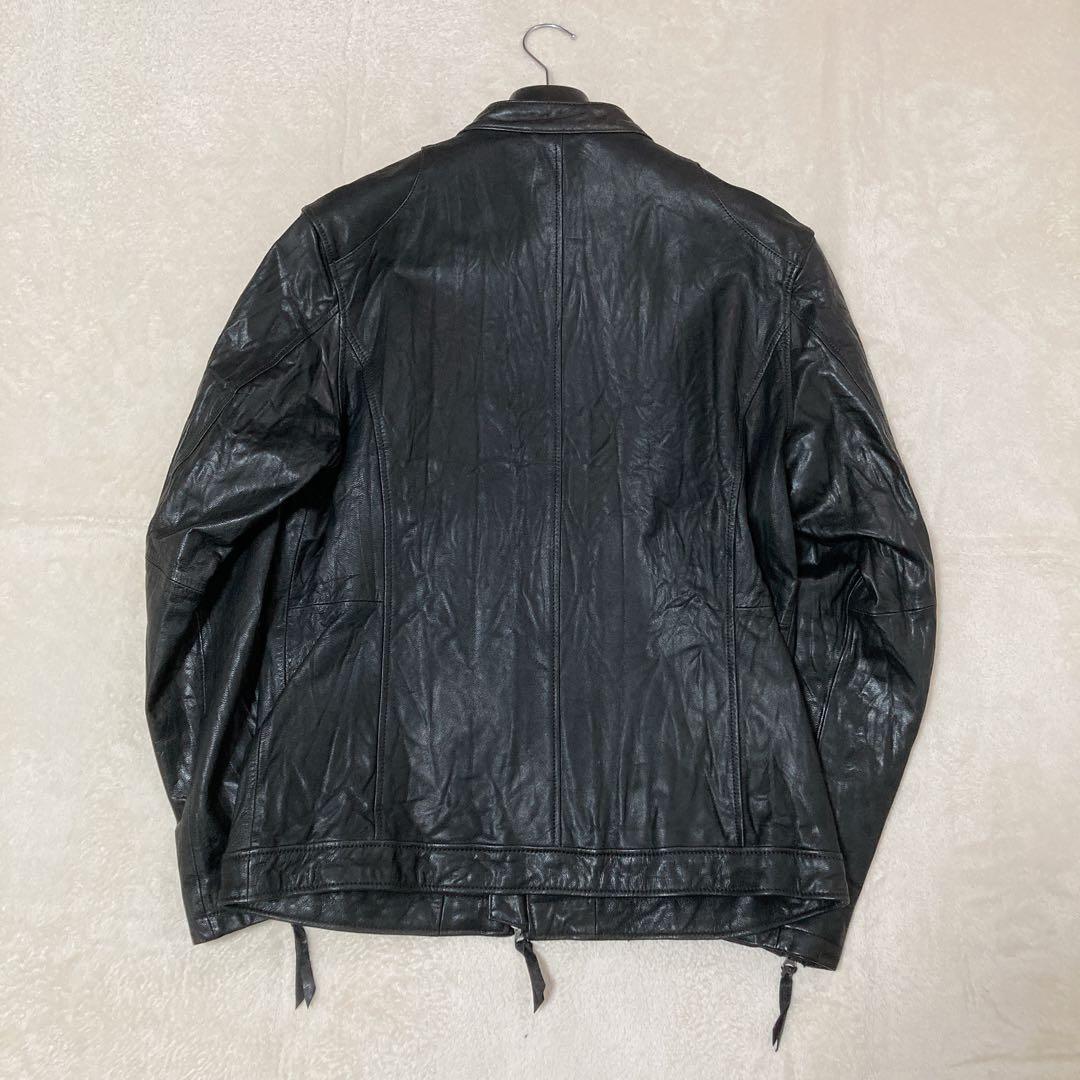 【美品】BACK NUMBER バックナンバー ゴートレザー ジャケット XL