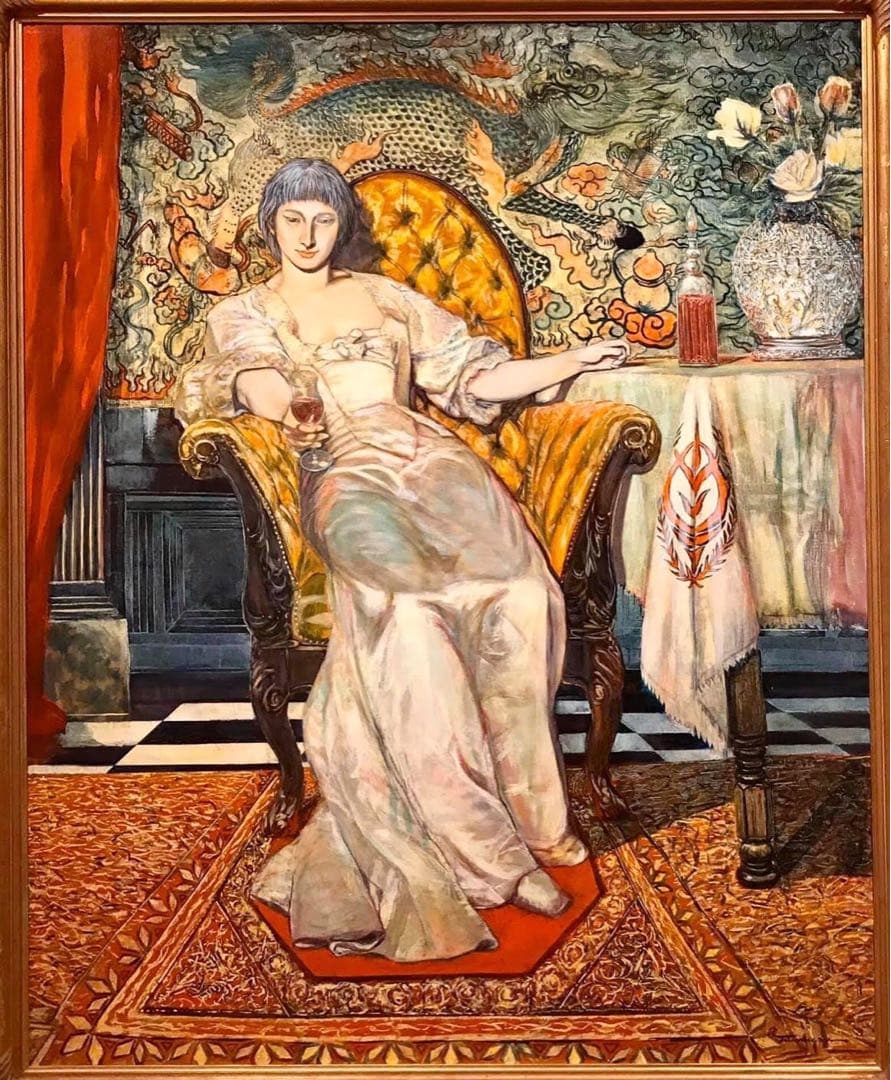 水彩画 花瓶の花 田村誠司「無題」