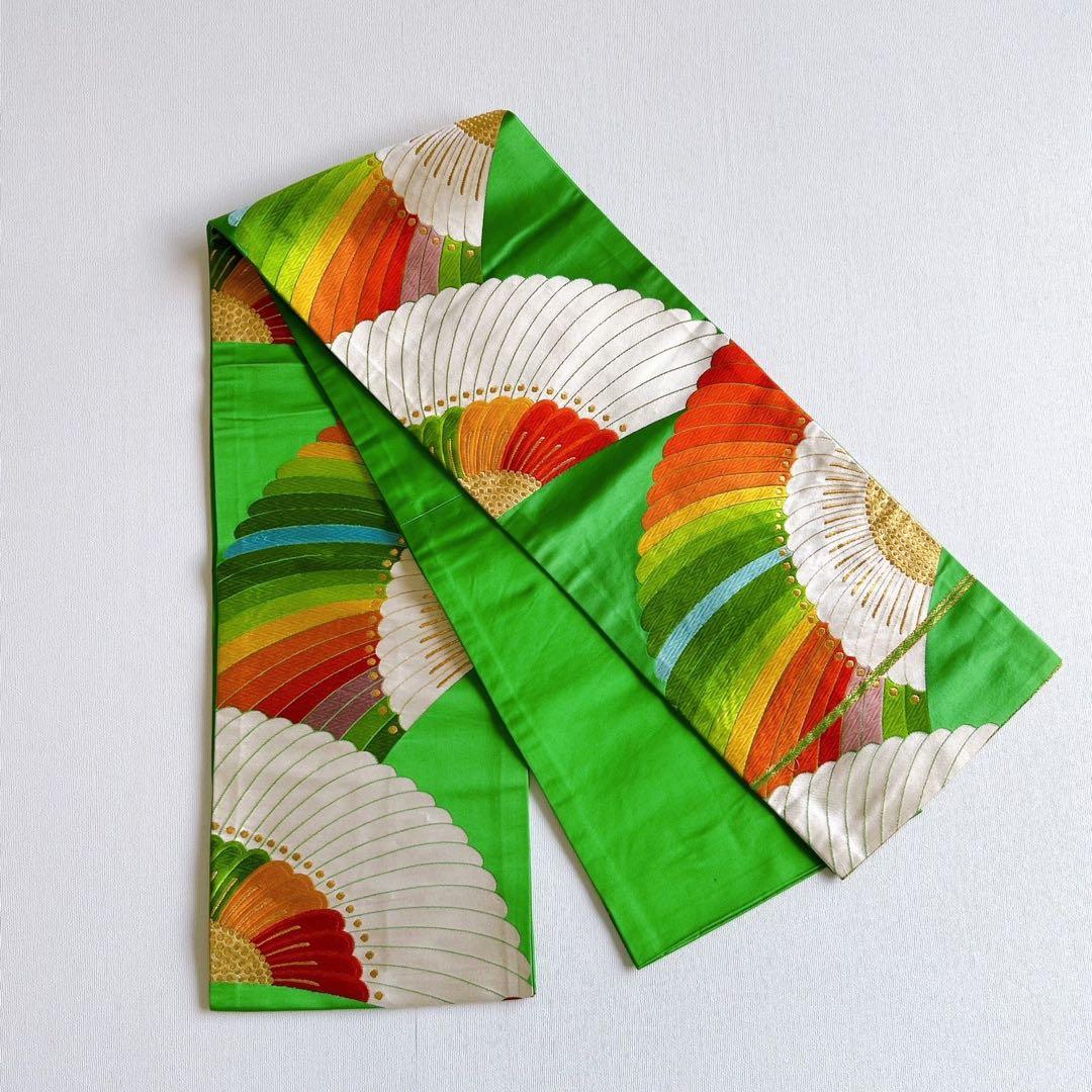 七五三　7歳　女の子　着物フルセット　小物セット　オレンジ　金糸　5231