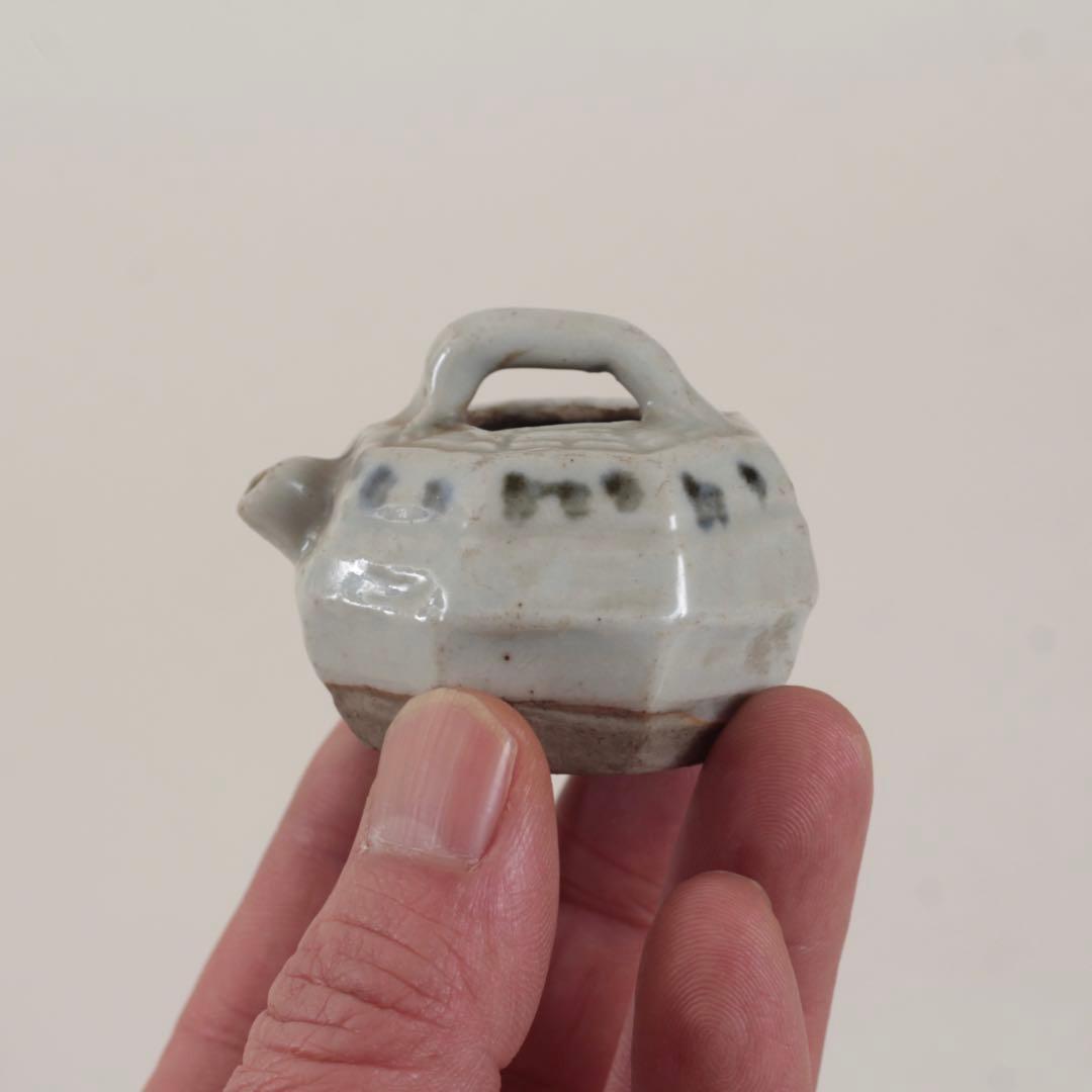 染付 八角 水滴 古道具 アンティーク 文具