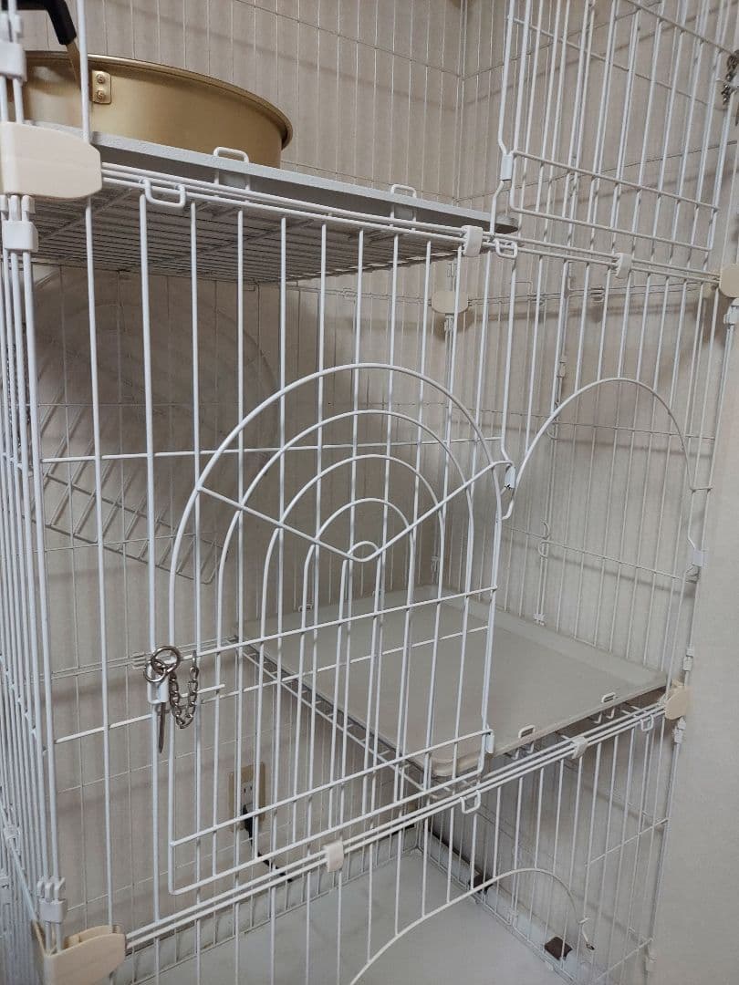 アイリスオーヤマ キャットケージ 3段 ホワイト