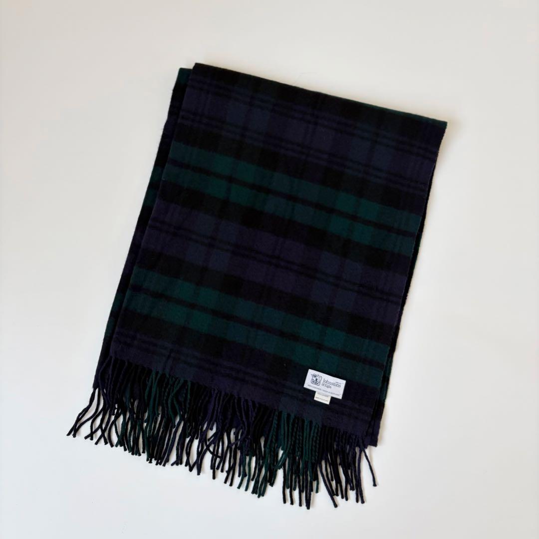 Johnstons of Elgin ブラックウォッチ　カシミヤマフラー