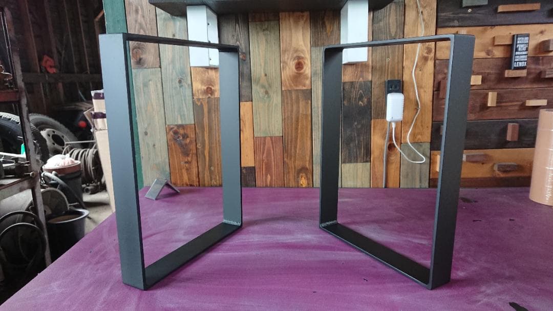 マットブラックでアイアンな万能金物♪ 50×300×400mm □型 4個セット