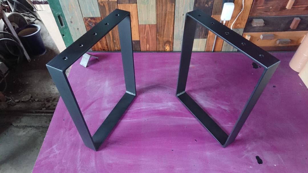 マットブラックでアイアンな万能金物♪ 50×300×400mm □型 4個セット