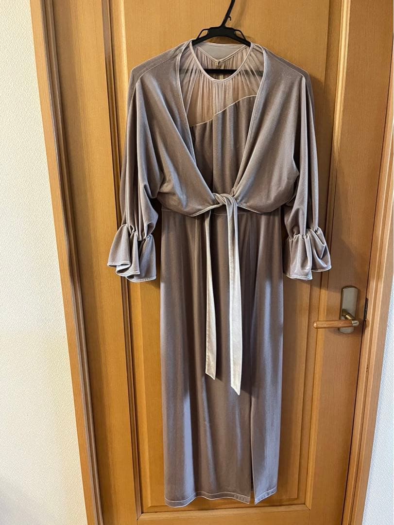 ▪︎Ameri vintage▪︎2WAY CURVE VELOURS DRESS