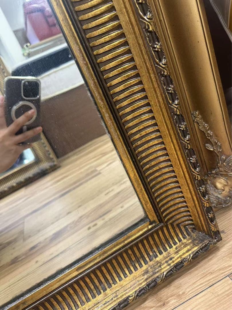 アンティーク　ゴールド　姿見　全身ミラー 大型ミラー