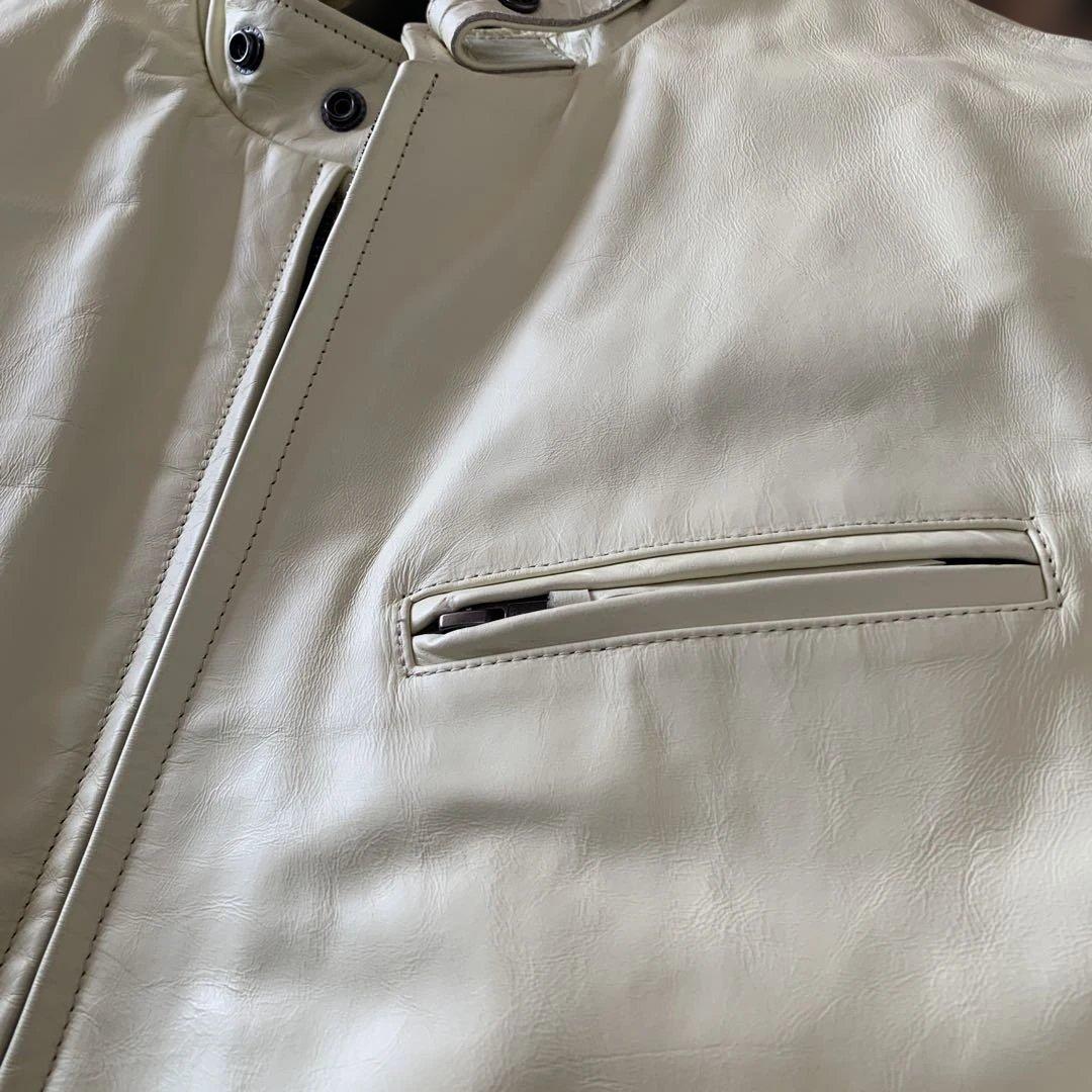 極美品　リューグー　馬革 シングルライダースジャケット　ライナー付き