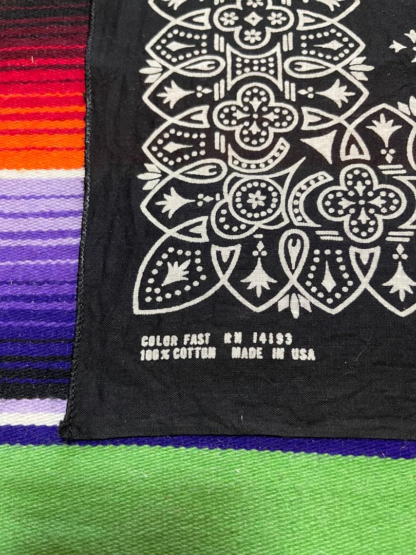 【カワカミ 】⑧⓪⑥70s USA製 バンダナ WAMCRAFT アイアン